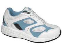 White Blue Leather White Mesh-FLARE 1