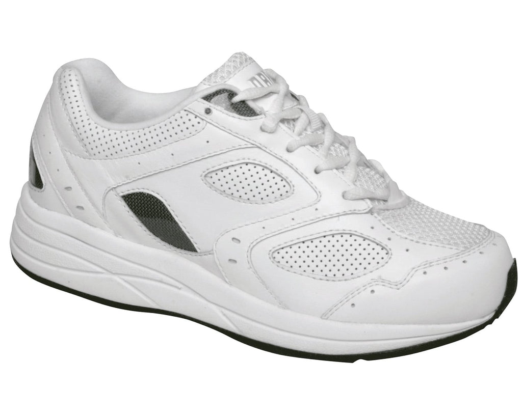 White Leather Perf White Mesh-FLARE 1