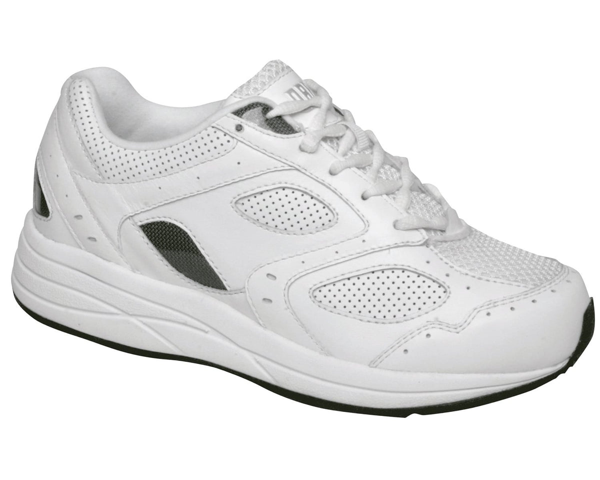 White Leather Perf White Mesh-FLARE 1