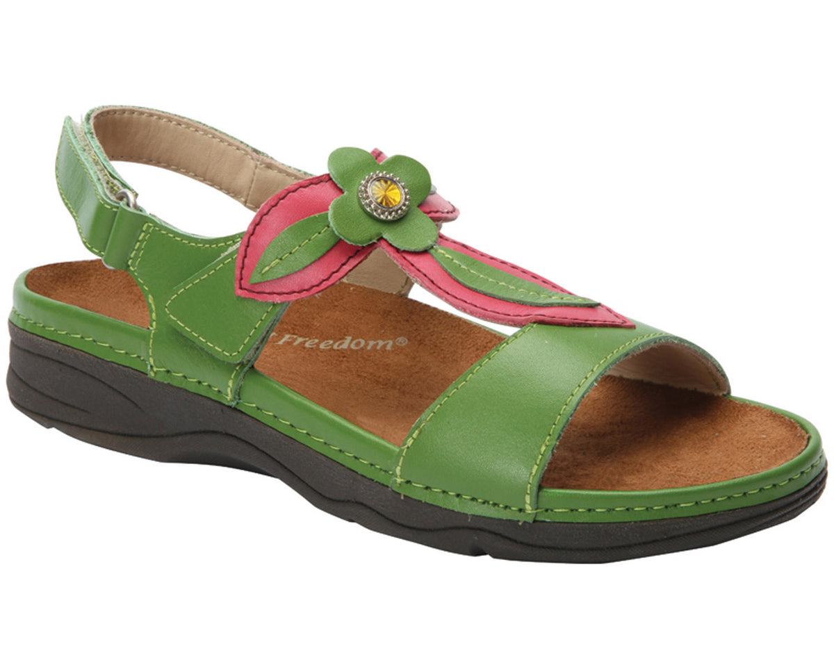Green Fuchsia Leather-Alana 1