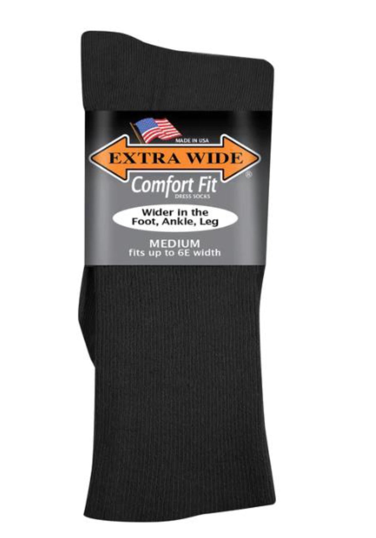 Black-EXTRA WIDE DRESS SOCK 1 Main image