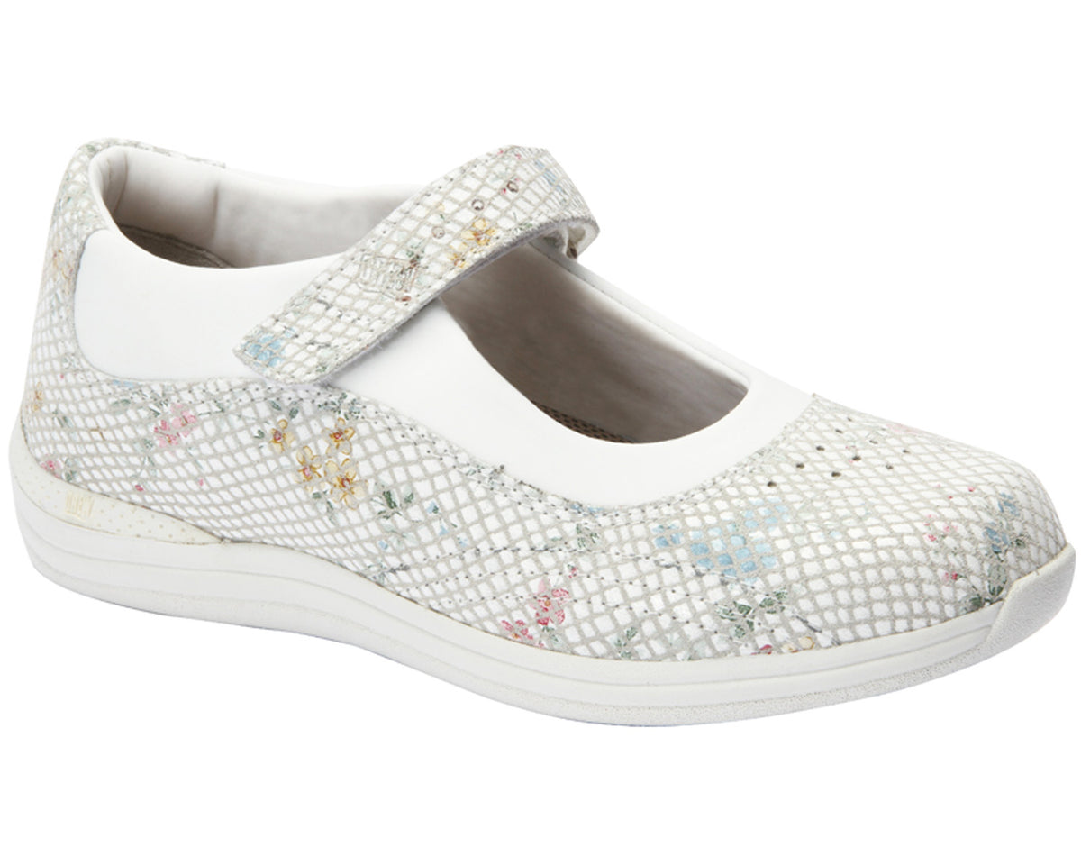 White Floral Snake Print Leather-ROSE 1