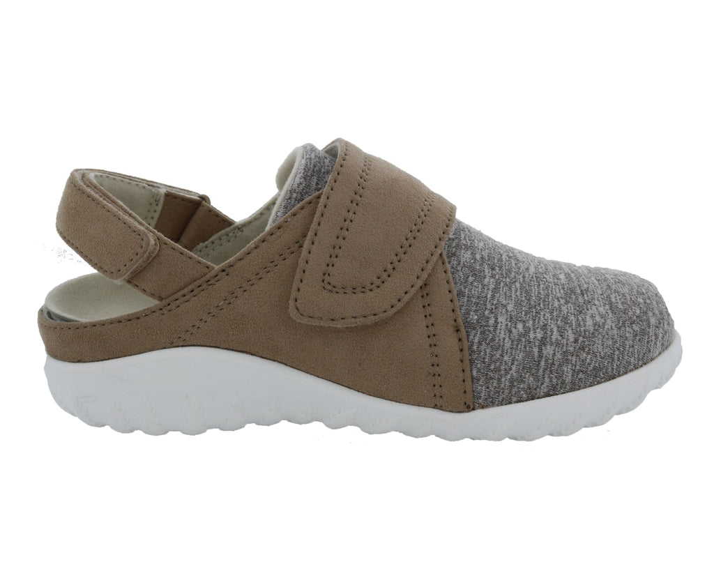 Tan Microsuede Grey Stretch-BREEZY 2