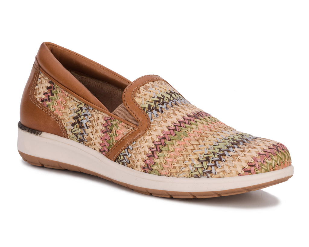 Raffia Textile Luggage Leather-ORLEANS 1