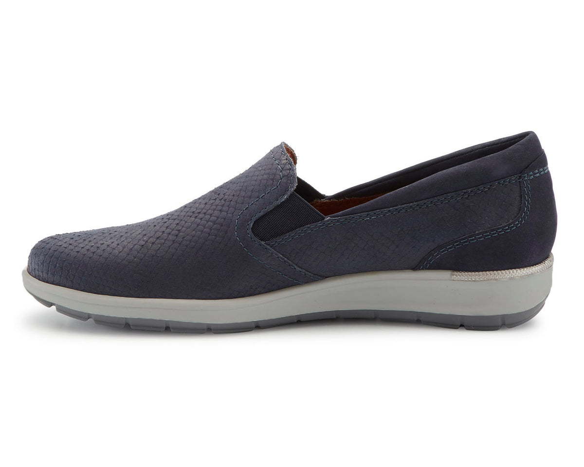 Navy Snake Print Nubuck-ORLEANS 3