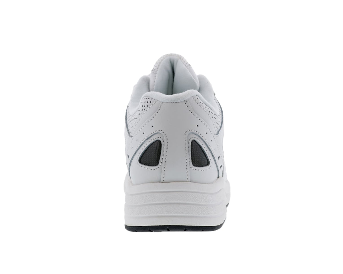 White Leather Perf White Mesh-FLARE 2