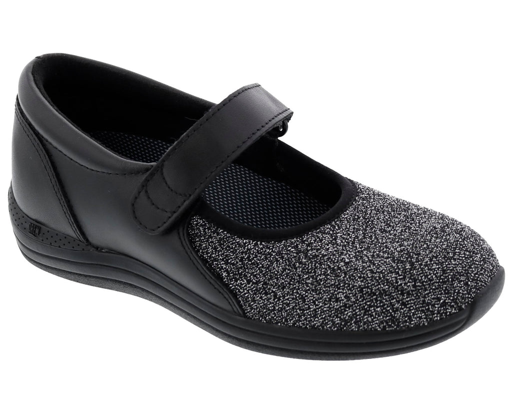 Black Leather Lurex Stretch-MAGNOLIA 1