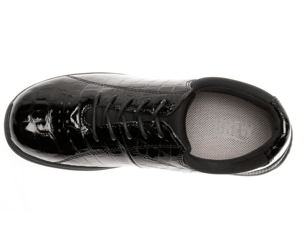 Black Croc Patent Leather-TULIP 3