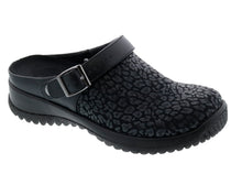 Black Animal Print Stretch Black Leather-SAVANNAH 1
