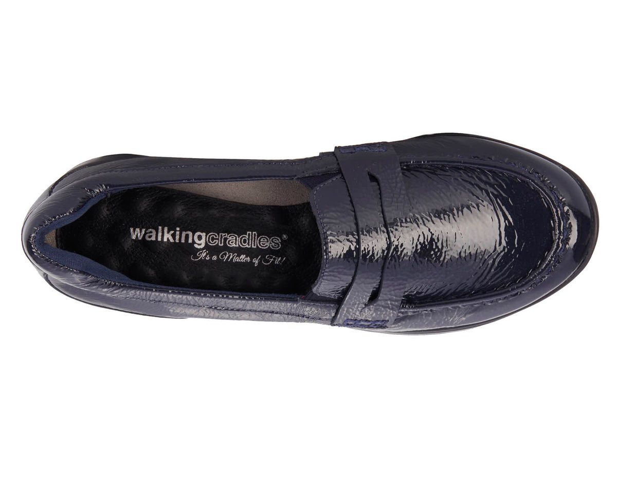 Navy Crinkle Patent-DANNON 2