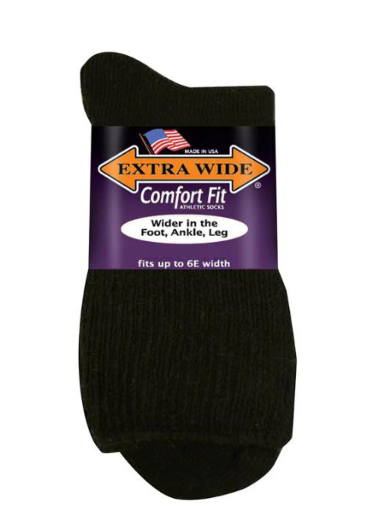 Black-EXTRA WIDE ATHLETIC QUARTER SOCK 1 Main image