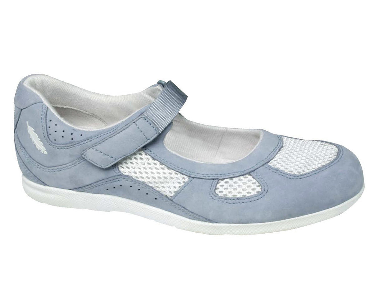 Sky Blue Nubuck White Mesh-DELITE 1