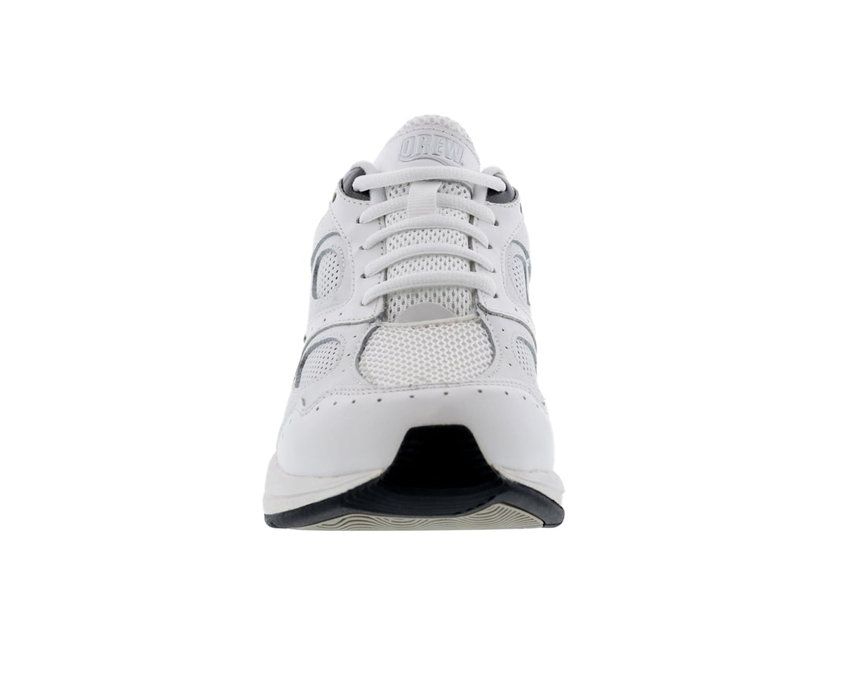 White Leather Perf White Mesh-FLARE 4