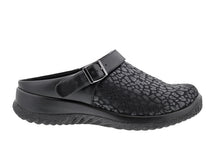 Black Animal Print Stretch Black Leather-SAVANNAH 3