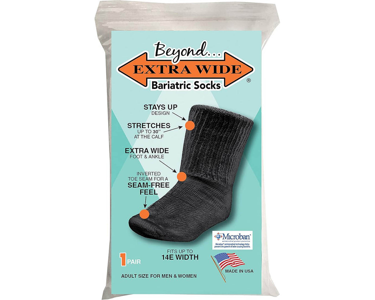 Black-EXTRA WIDE BARIATRIC SOCK 1 Main image