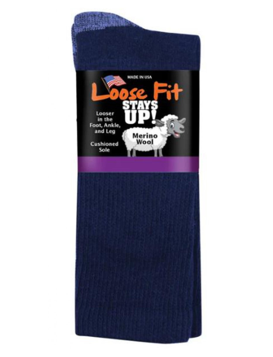 EXTRA WIDE LOOSE FIT MERINO WOOL CREW SOCK Secondary image