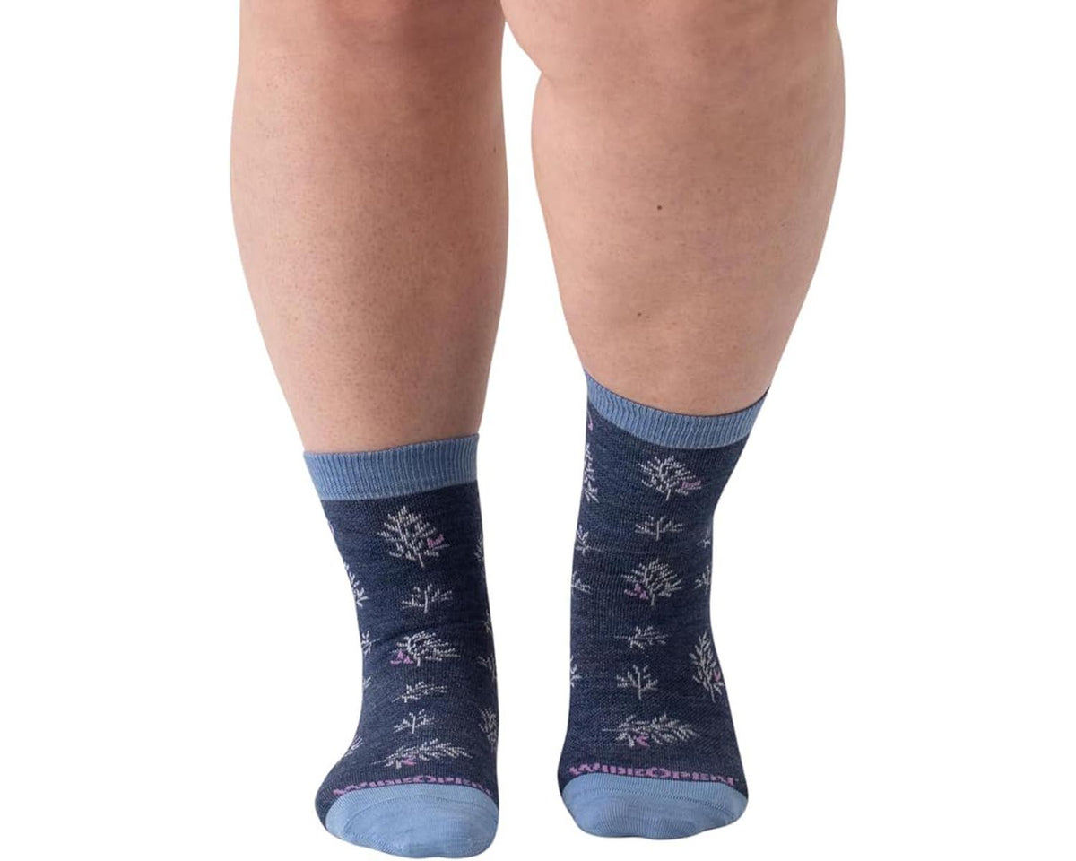Denim Combo-Womens Foliage Lightweight Micro Crew Sock 1 Main image