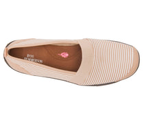 Taupe White Stripe Leather-CAROL 2
