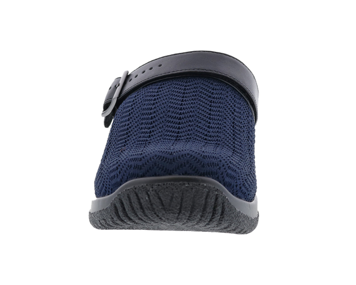 Navy Wavy Stretch Black Leather-SAVANNAH 4