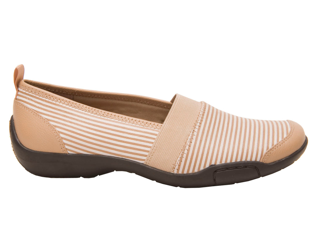 Taupe White Stripe Leather-CAROL 3