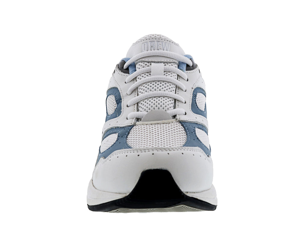 White Blue Leather White Mesh-FLARE 4