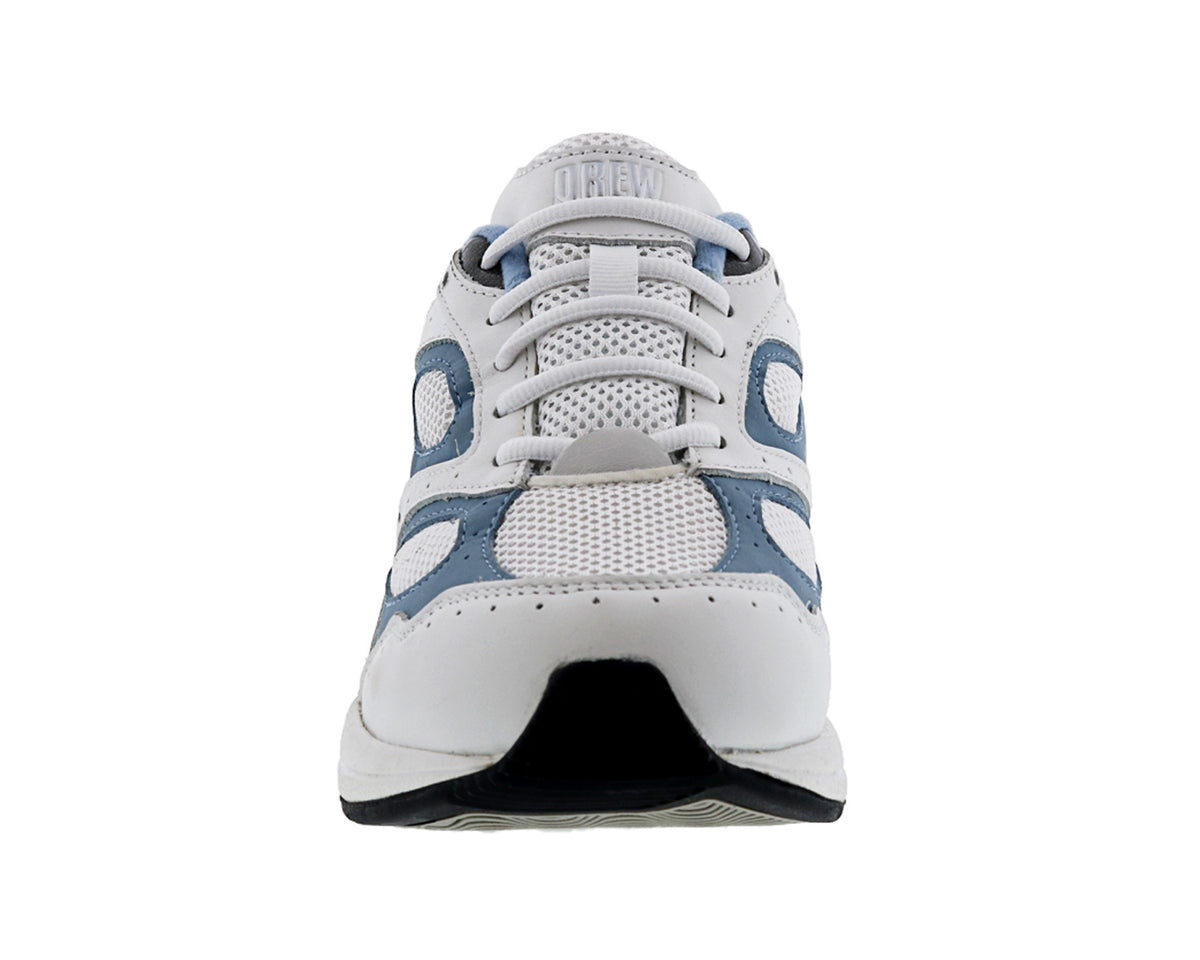 White Blue Leather White Mesh-FLARE 4