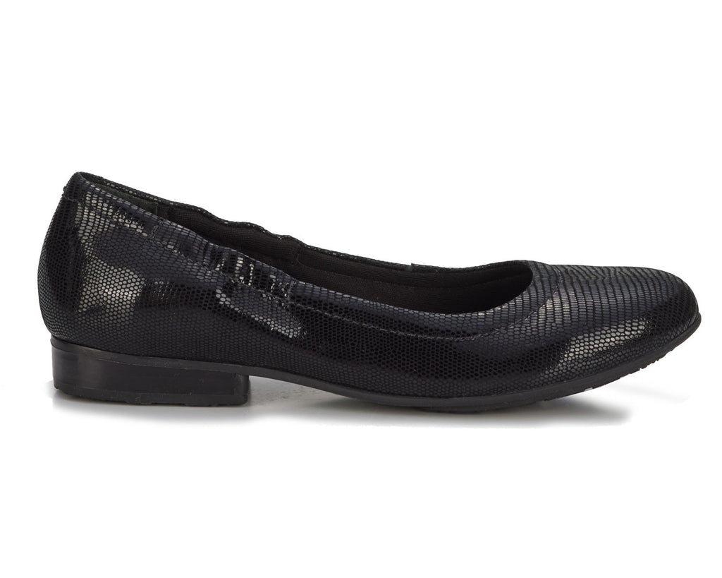 Black Patent Lizard Print Leather-TESS 4