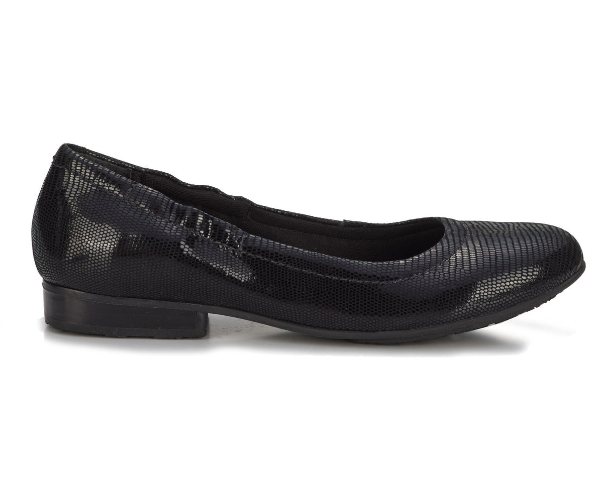 Black Patent Lizard Print Leather-TESS 4