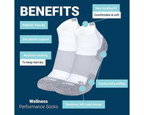 White-OS1st WP4 WIDE Wellness Performance Sock - Quarter Crew 2
