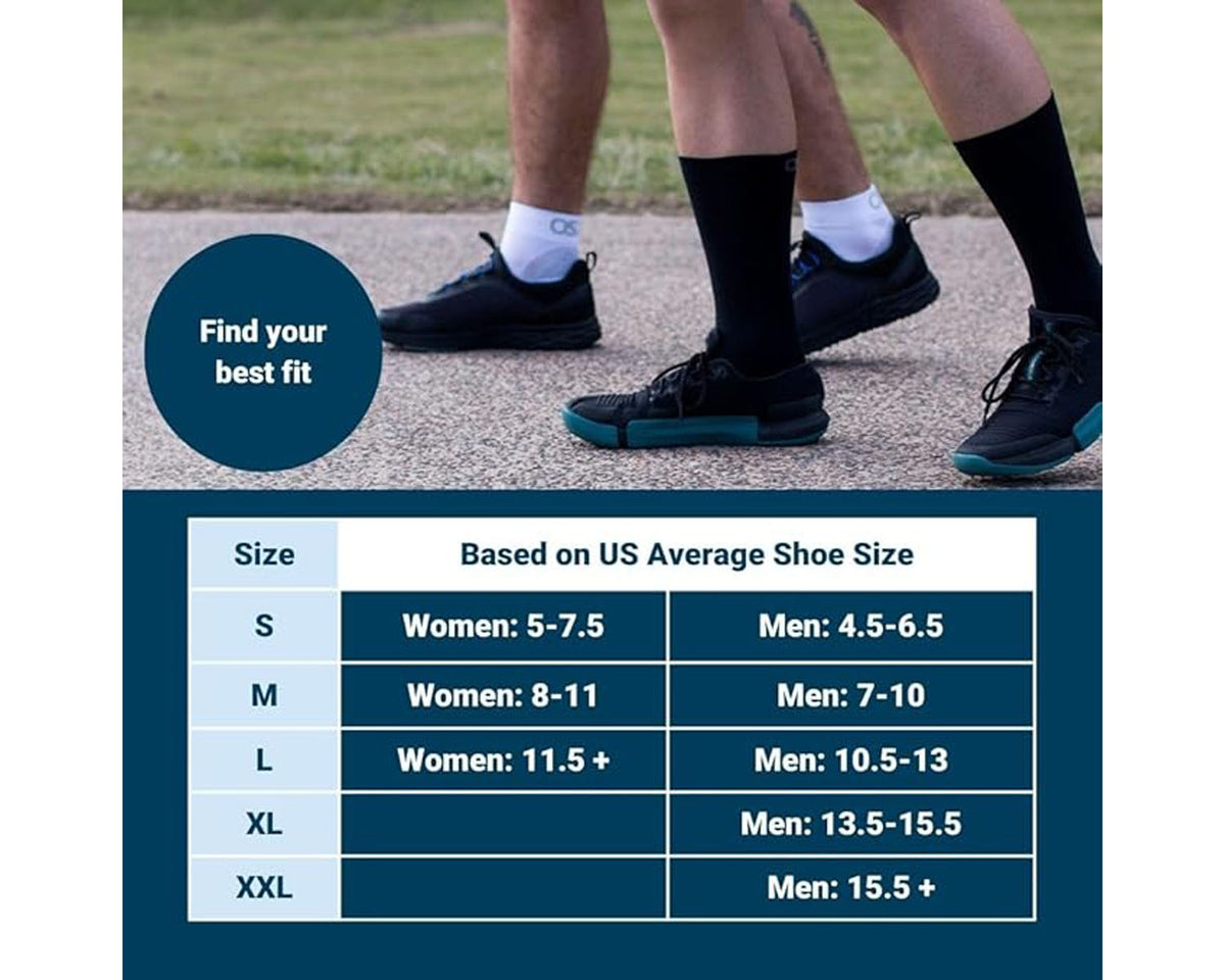 White-OS1st WP4 WIDE Wellness Performance Sock - Quarter Crew 3