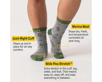 Taupe-Womens Foliage Lightweight Micro Crew Sock 2