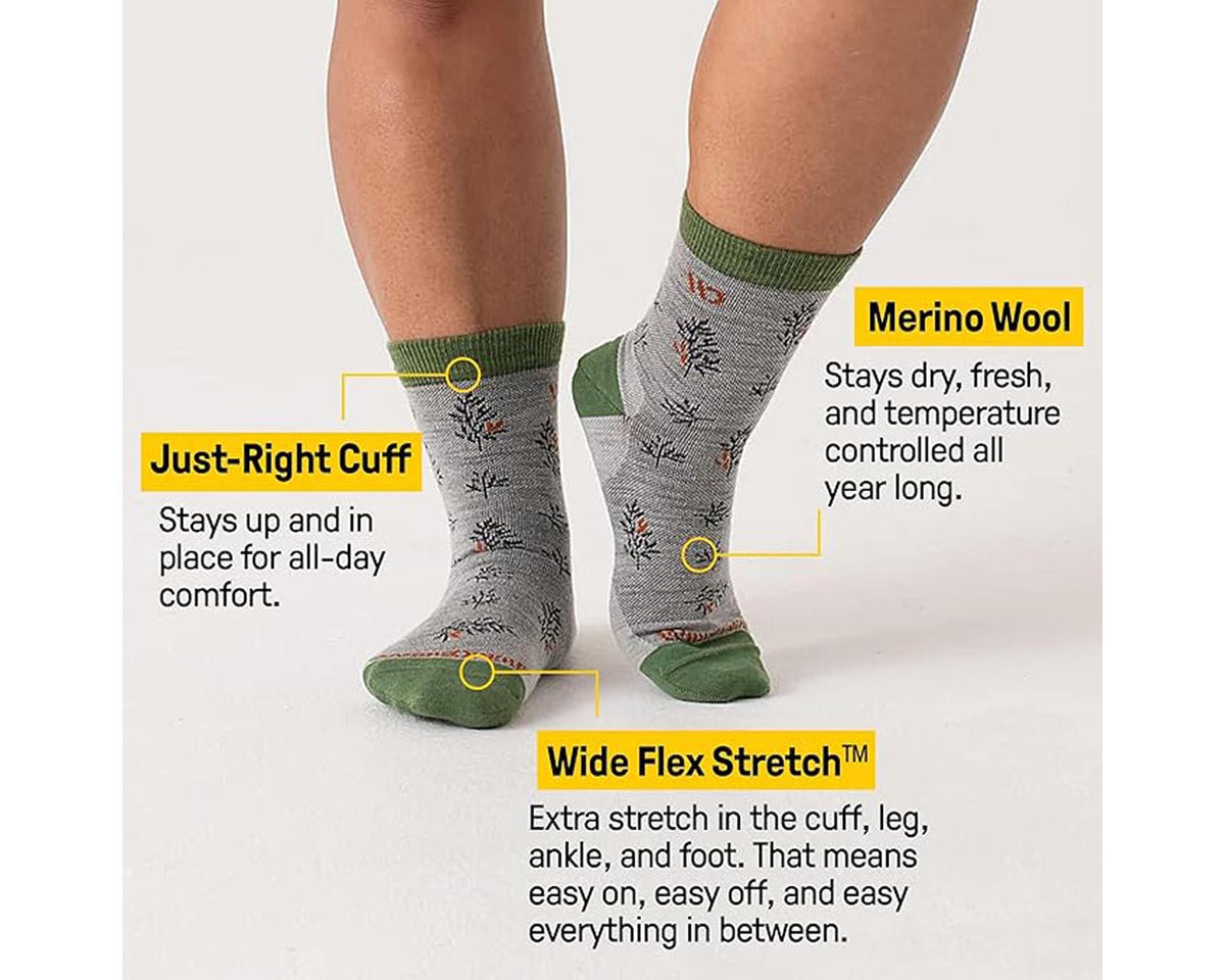 Taupe-Womens Foliage Lightweight Micro Crew Sock 2