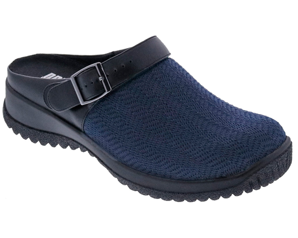 Navy Wavy Stretch Black Leather-SAVANNAH 1