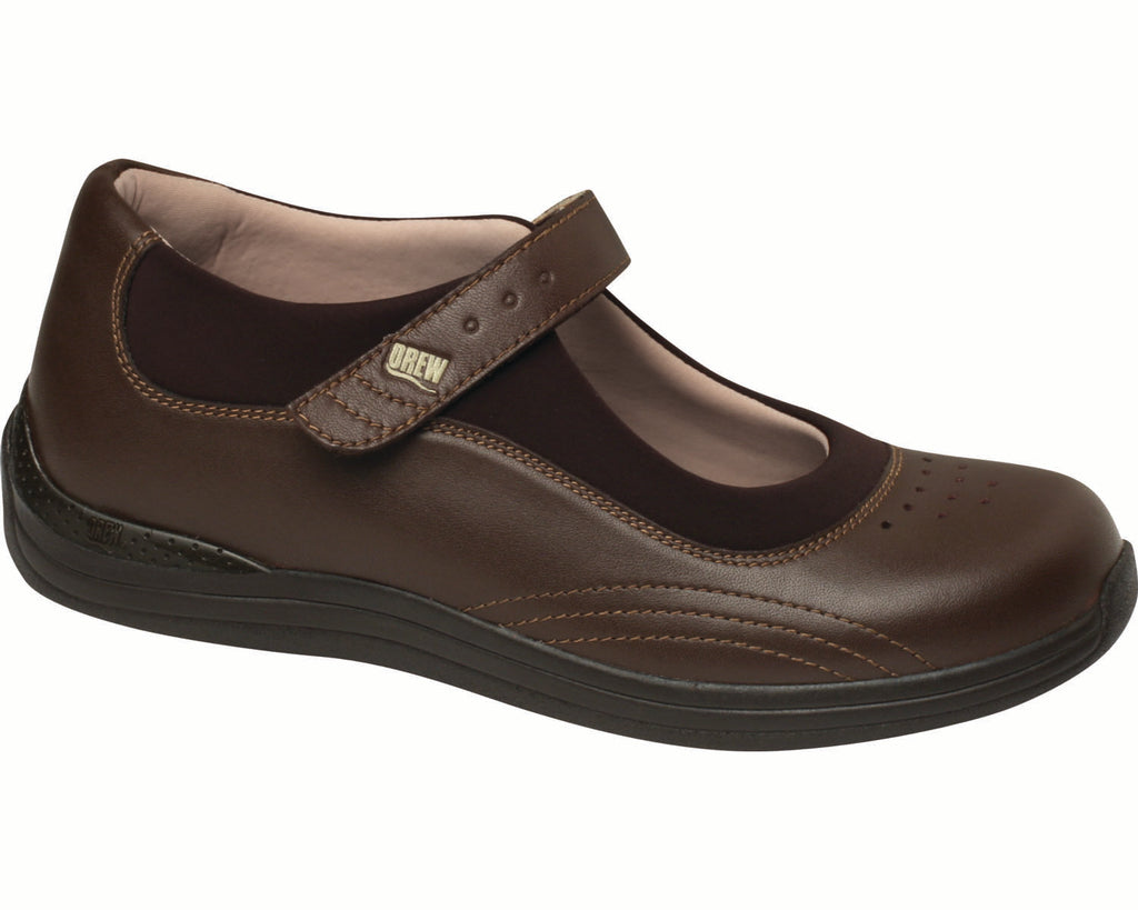 Brown Leather Brown Stretch-ROSE 1