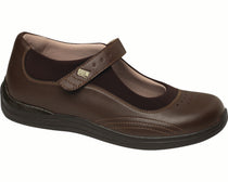 Brown Leather Brown Stretch-ROSE 1