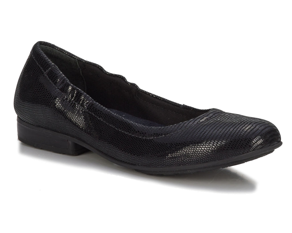 Black Patent Lizard Print Leather-TESS 1