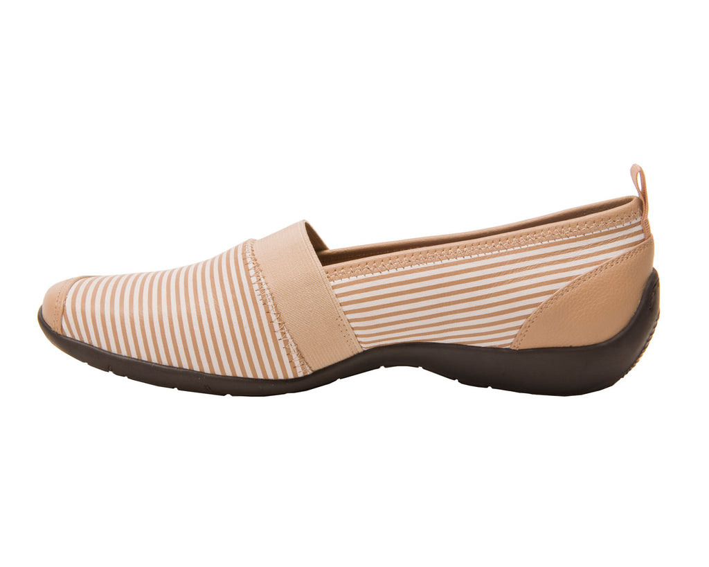 Taupe White Stripe Leather-CAROL 4