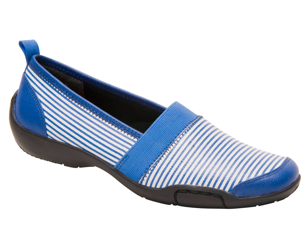 Blue White Stripe Leather-CAROL 1