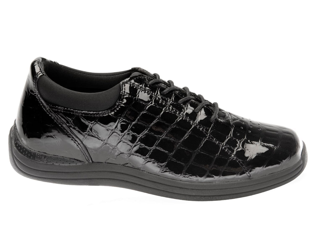 Black Croc Patent Leather-TULIP 4