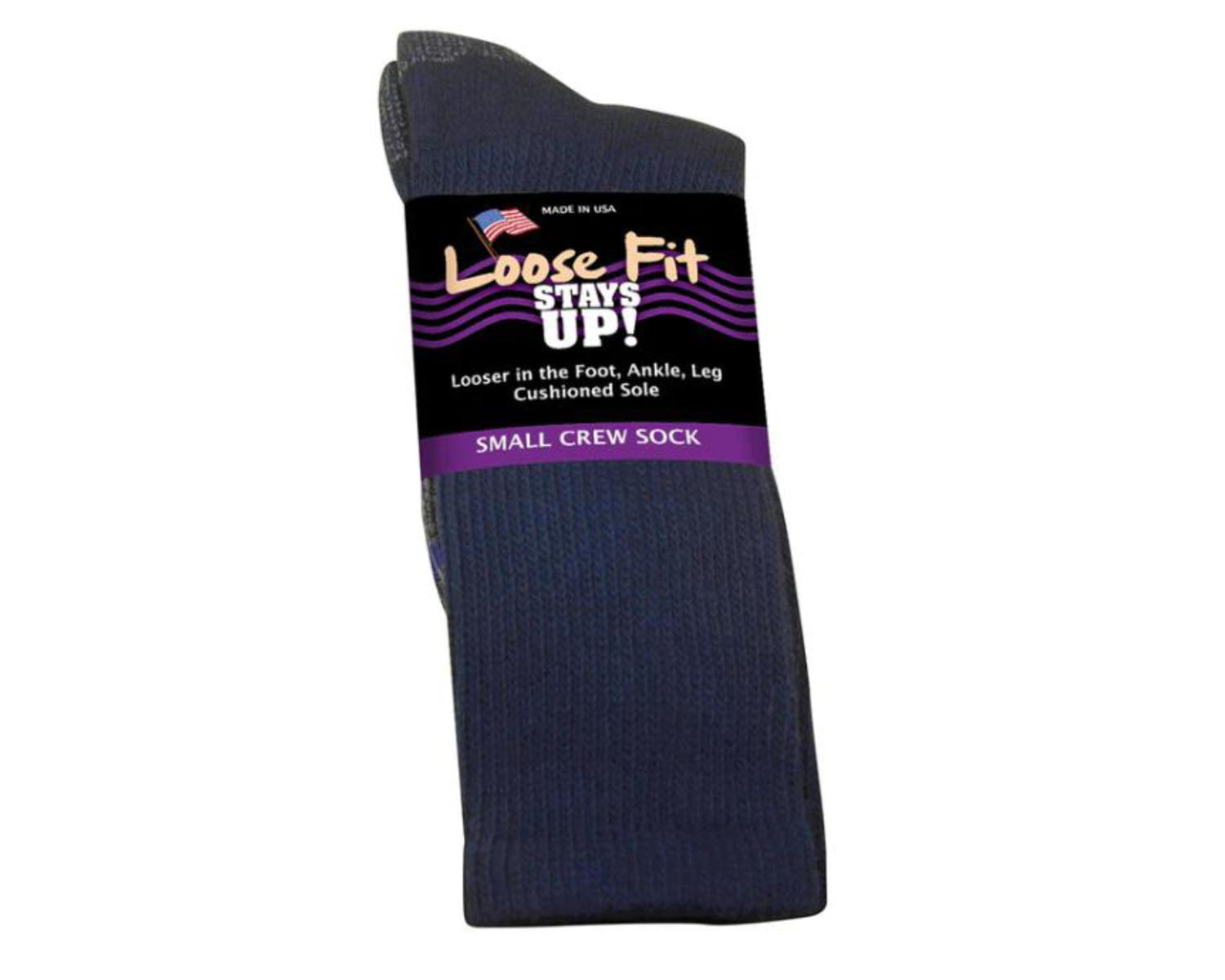 EXTRA WIDE LOOSE FIT STAY UP CREW SOCK Secondary image
