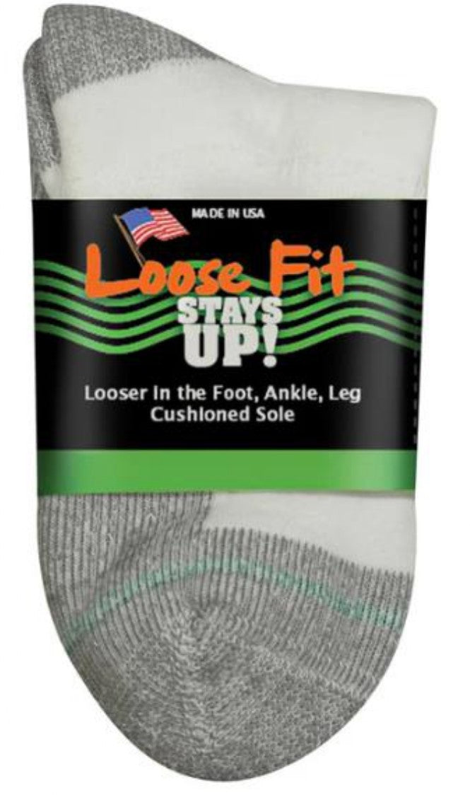 EXTRA WIDE LOOSE FIT STAY UP QUARTER SOCK Secondary image