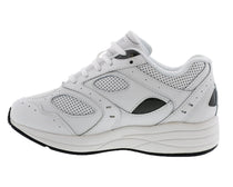 White Leather Perf White Mesh-FLARE 6