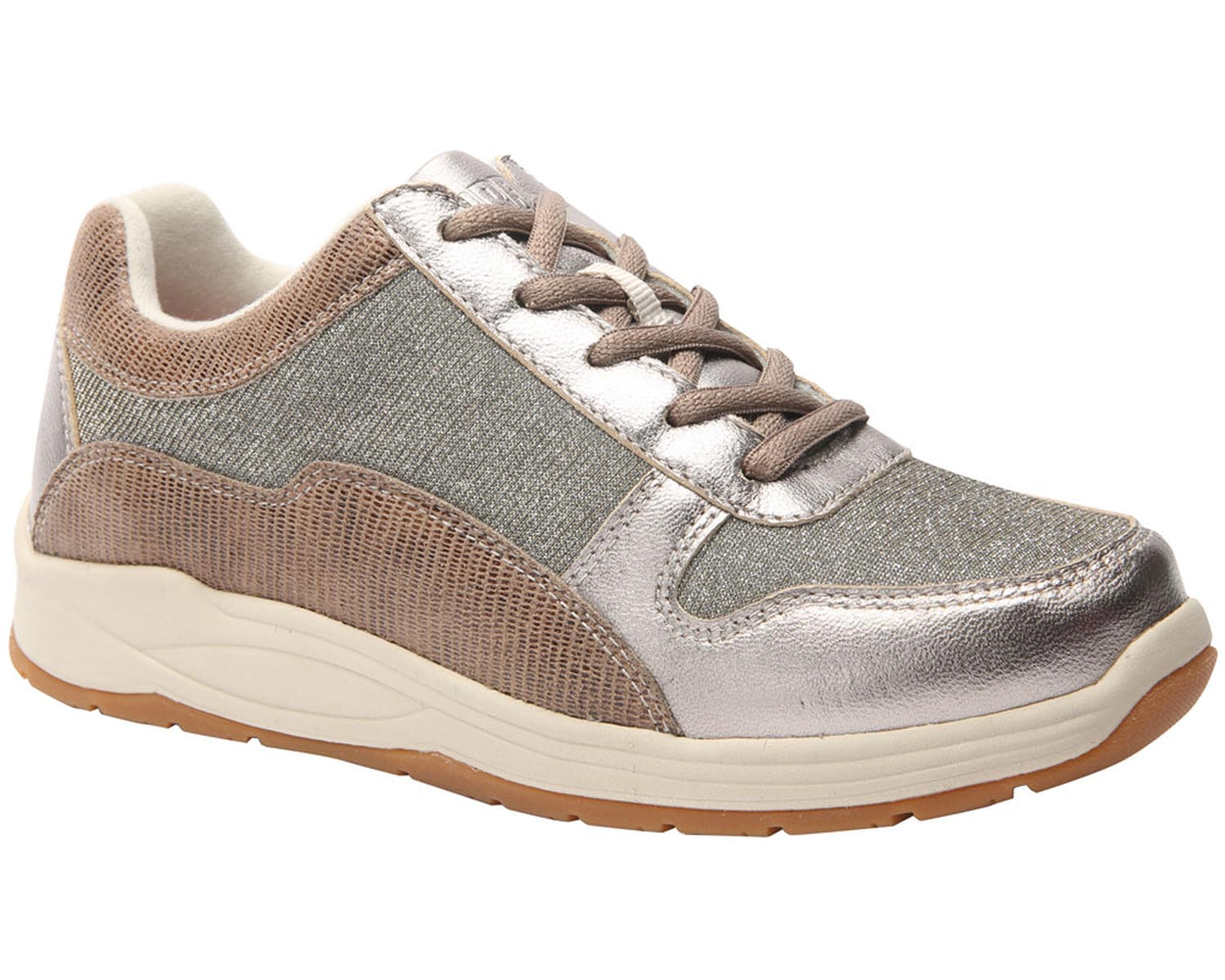 Pewter Leather Glitter Mesh-Tuscany 1