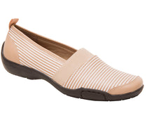 Taupe White Stripe Leather-CAROL 1