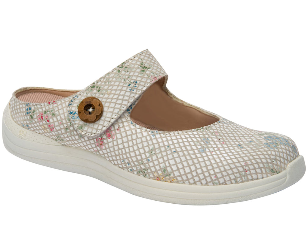 White Floral Snake Print Leather-JUNIPER 1