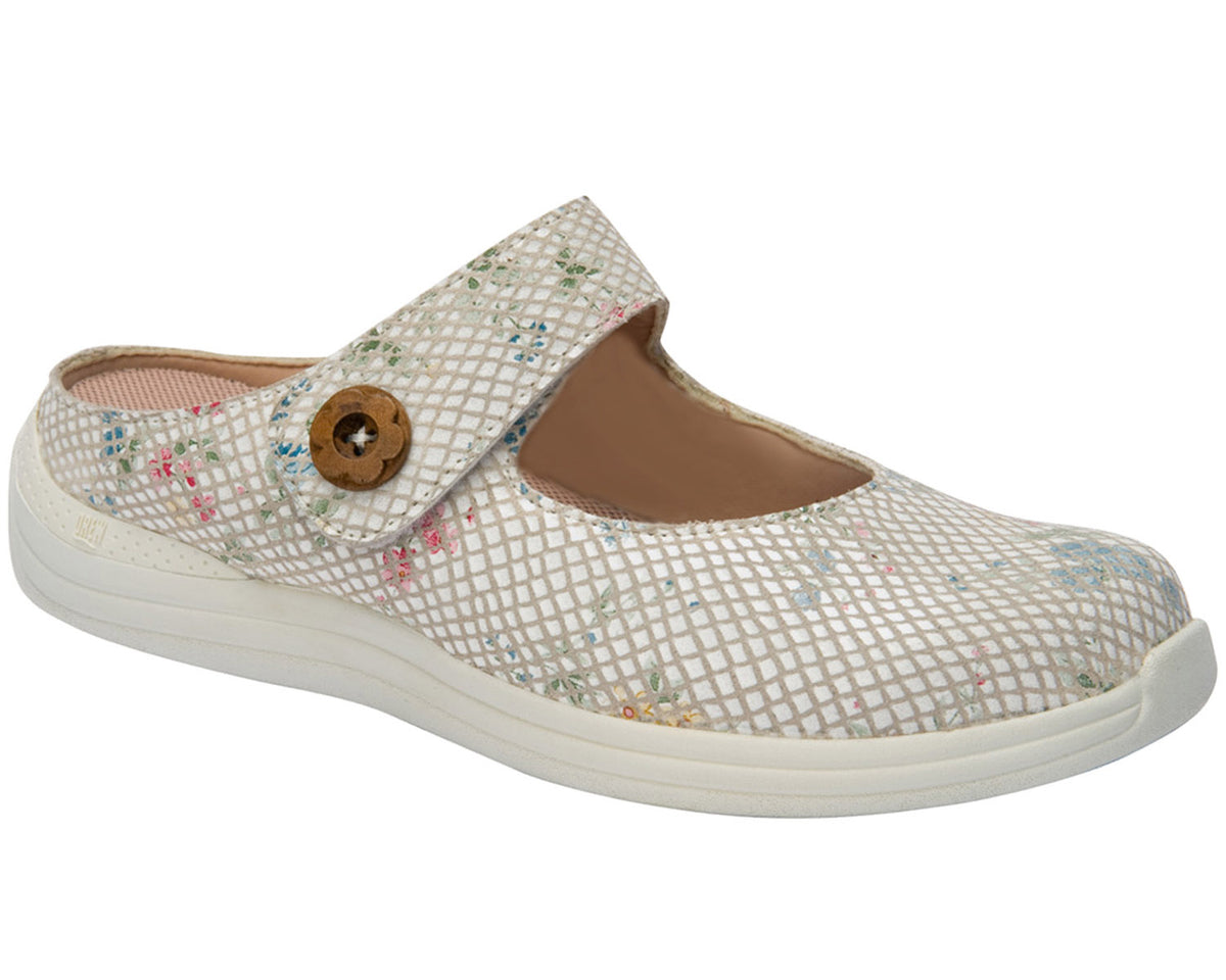 White Floral Snake Print Leather-JUNIPER 1