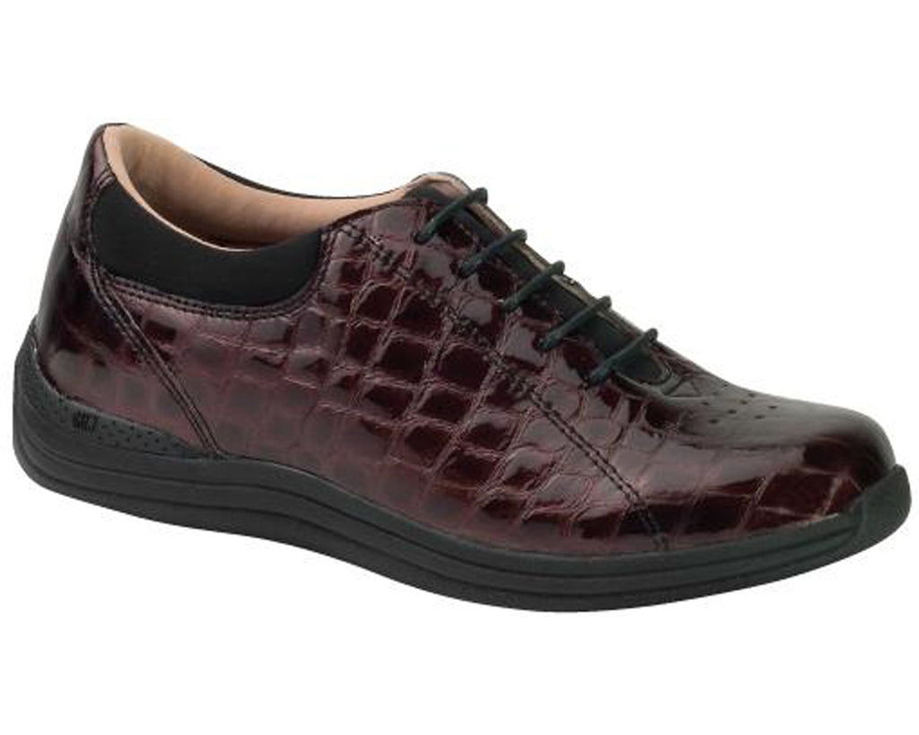 Brown Croc Patent Leather-TULIP 1