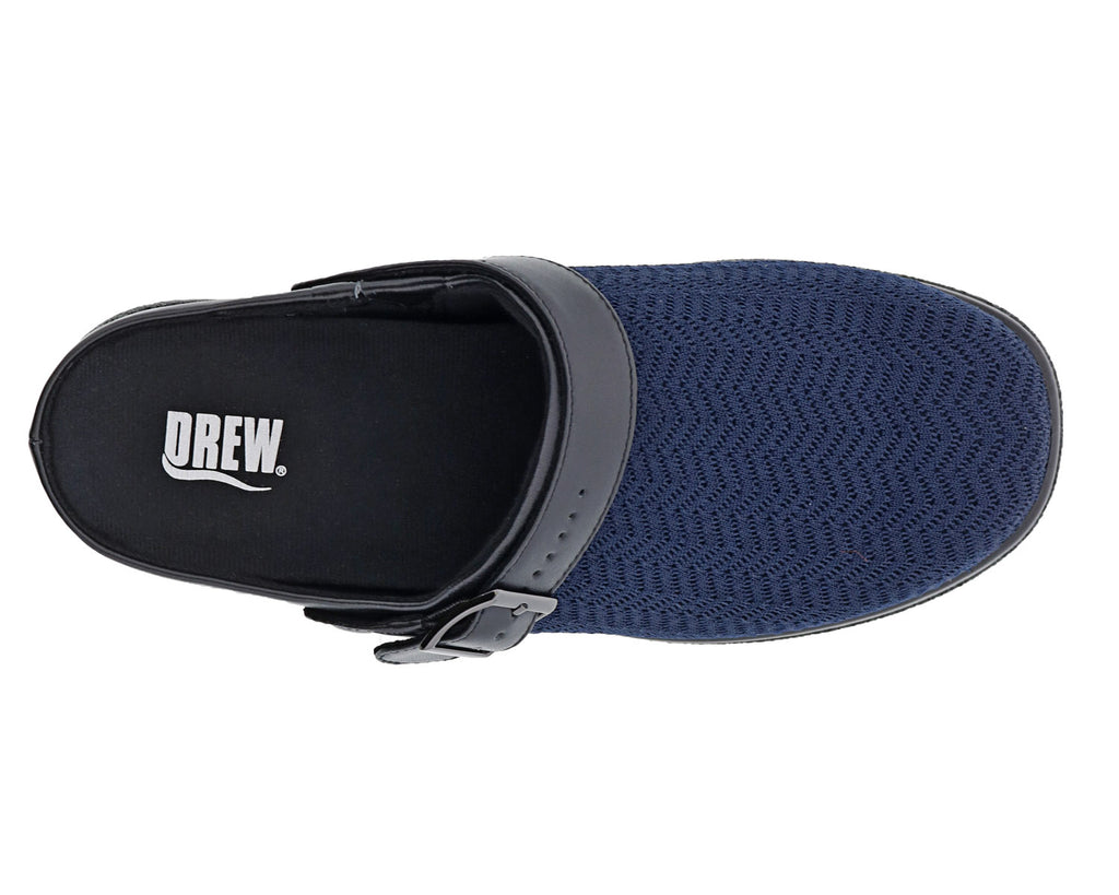 Navy Wavy Stretch Black Leather-SAVANNAH 6