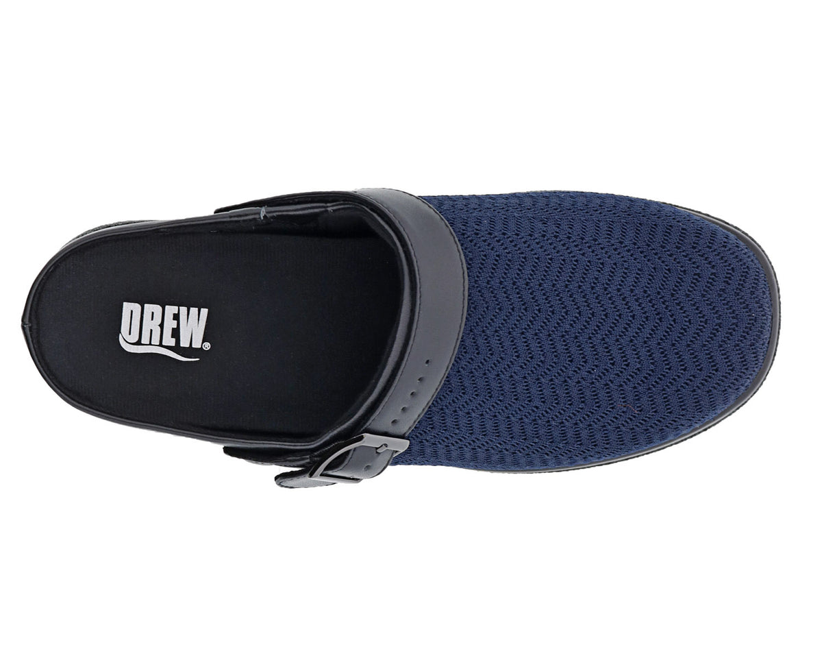 Navy Wavy Stretch Black Leather-SAVANNAH 6