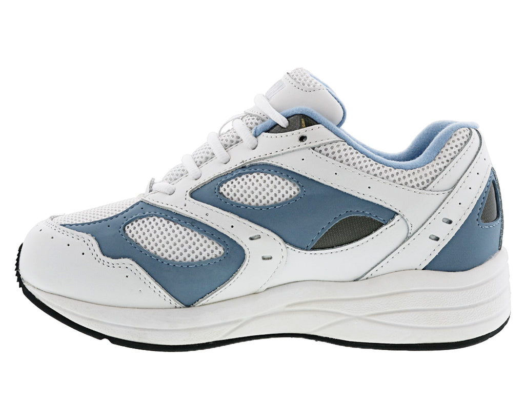 White Blue Leather White Mesh-FLARE 5